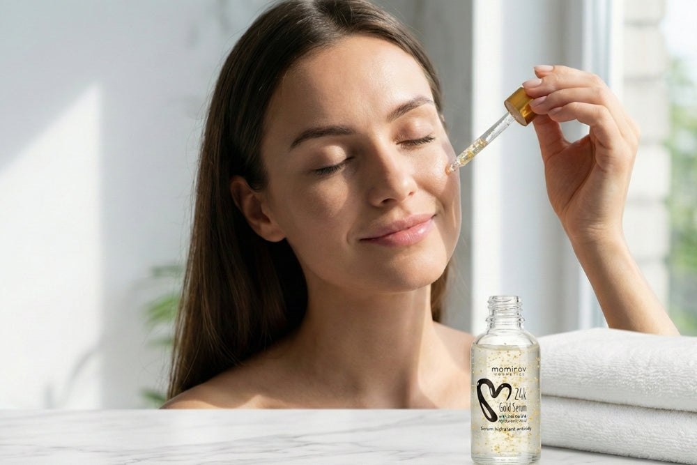 Serum cu aur 24K și acid hialuronic, 30 ml