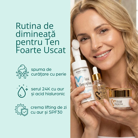 Rutina de dimineață pentru Ten Foarte Uscat