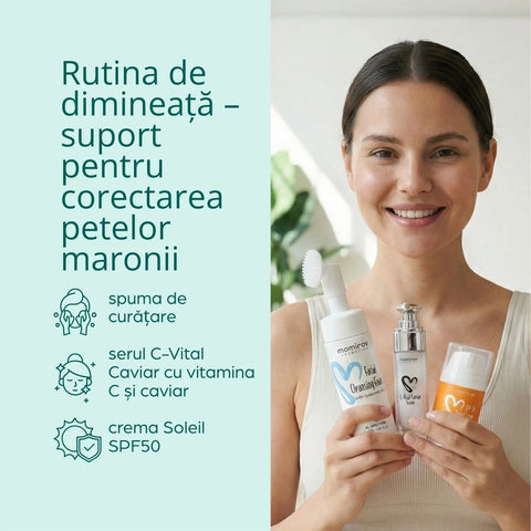 Rutina de dimineață – suport pentru corectarea petelor maronii