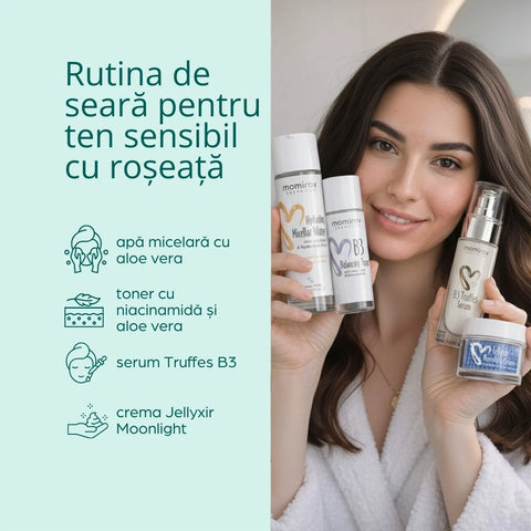 Rutina de seară pentru ten sensibil cu roșeață
