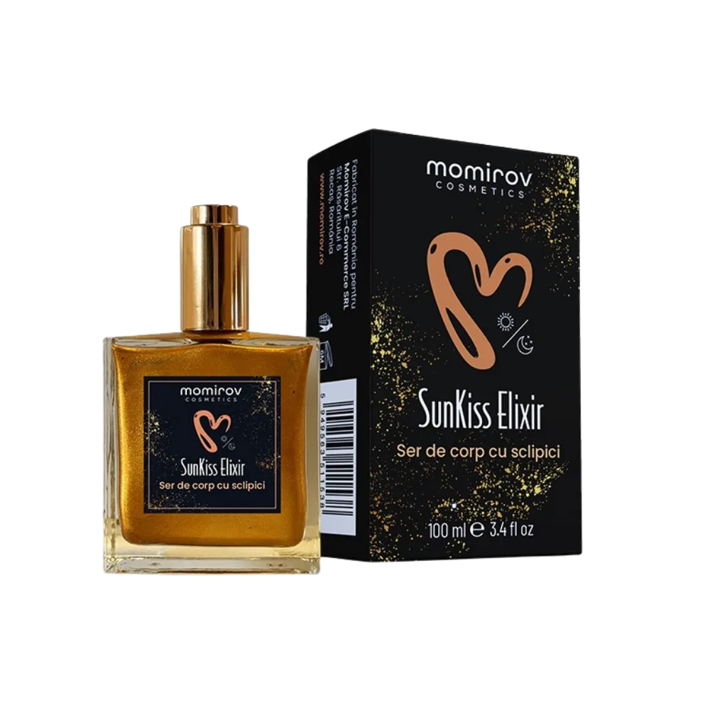 SunKiss Elixir - ser de corp cu sclipici, 100 ml