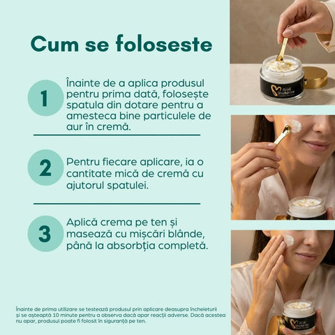Cremă lifting de noapte 24K cu aur și 10% Tens-up, 50 ml