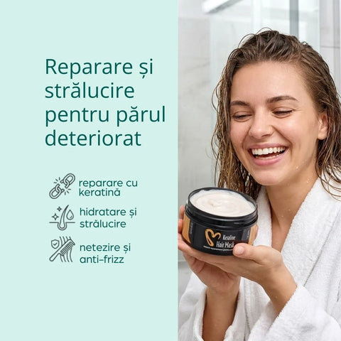 Mască reparatoare pentru păr Keraline, 200 ml